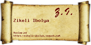 Zikeli Ibolya névjegykártya